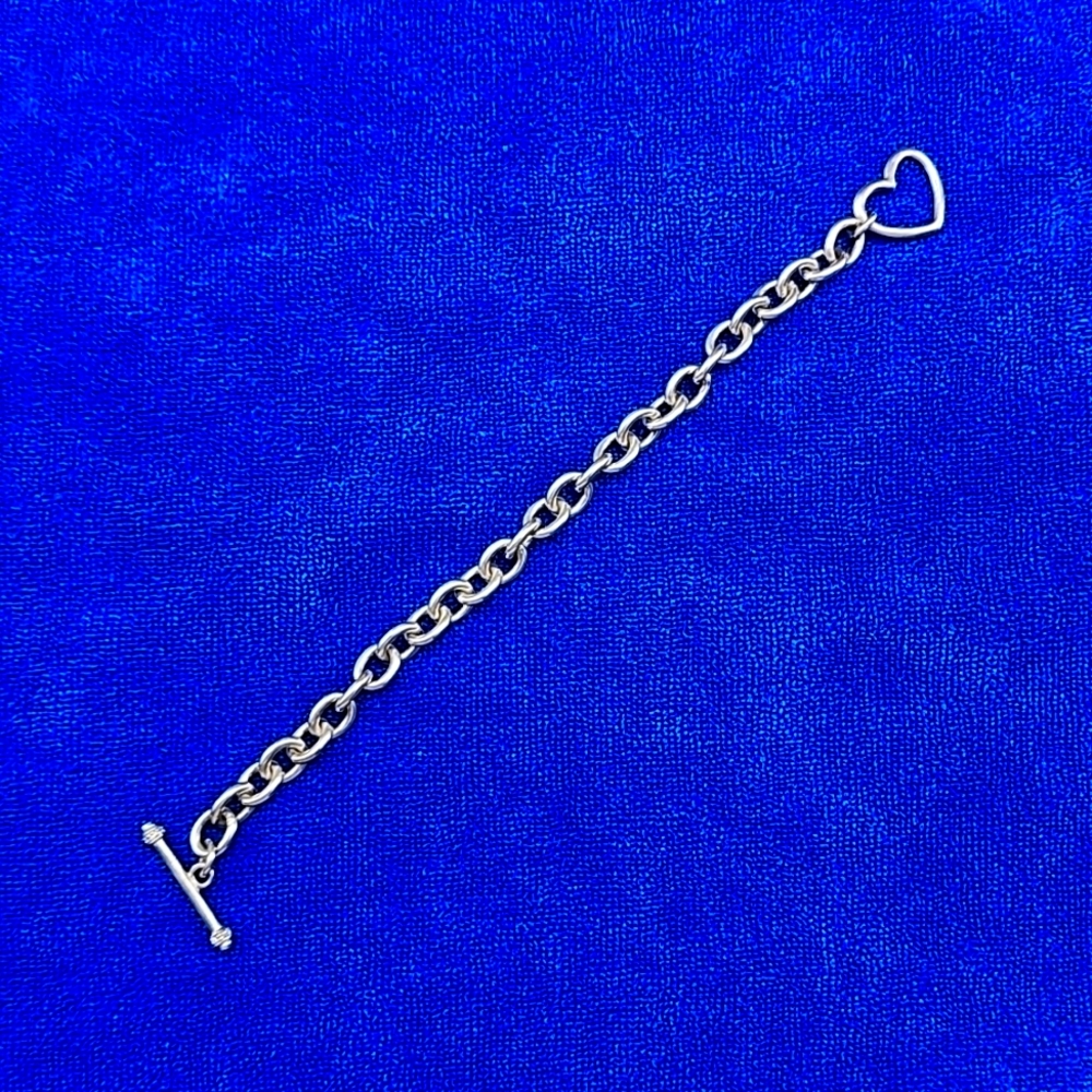 Sterling Silver & Diamond Charm Bracelet